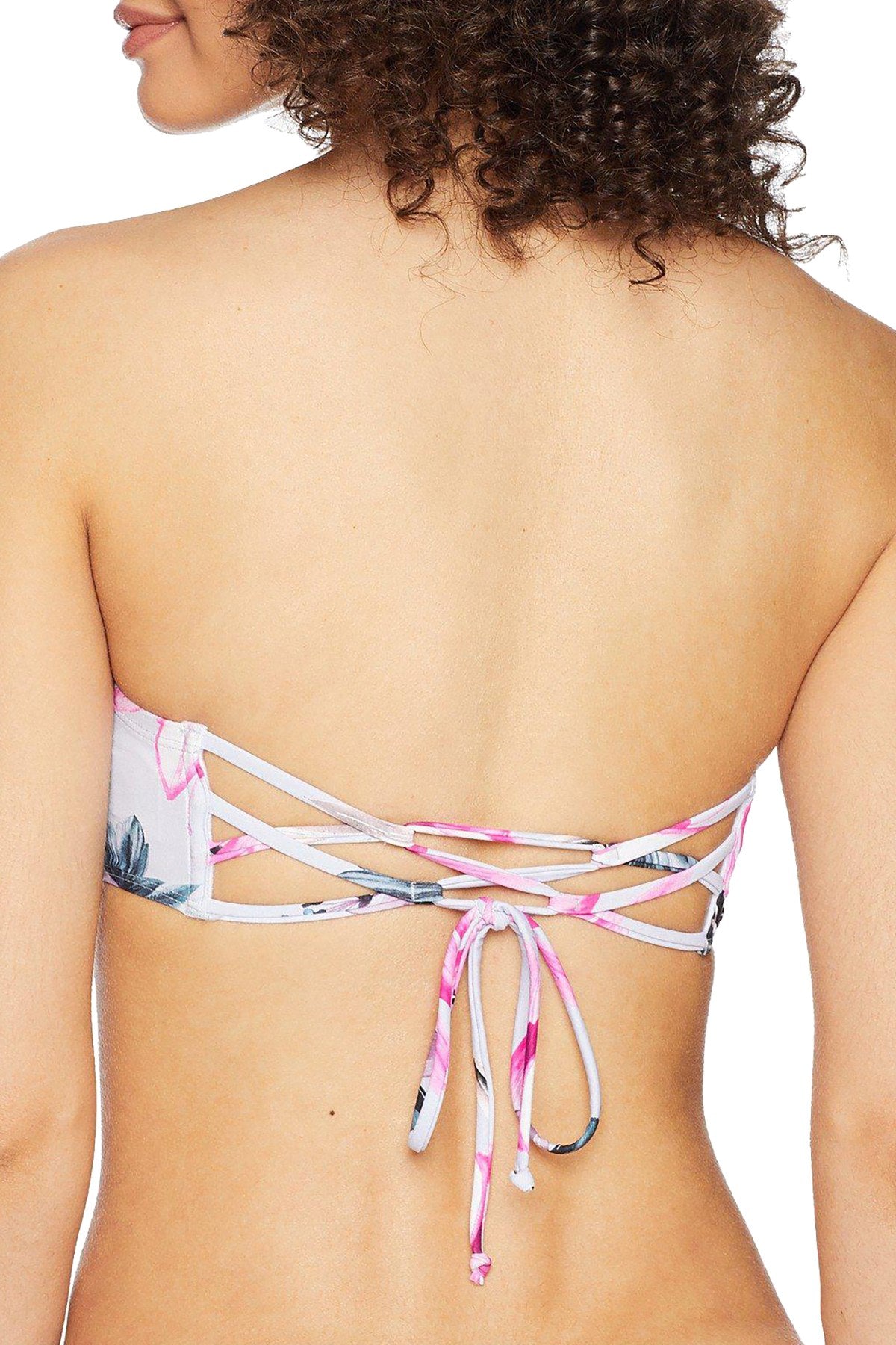 O'Neill Light Blue Sydney Printed Bandeau Bikini Top