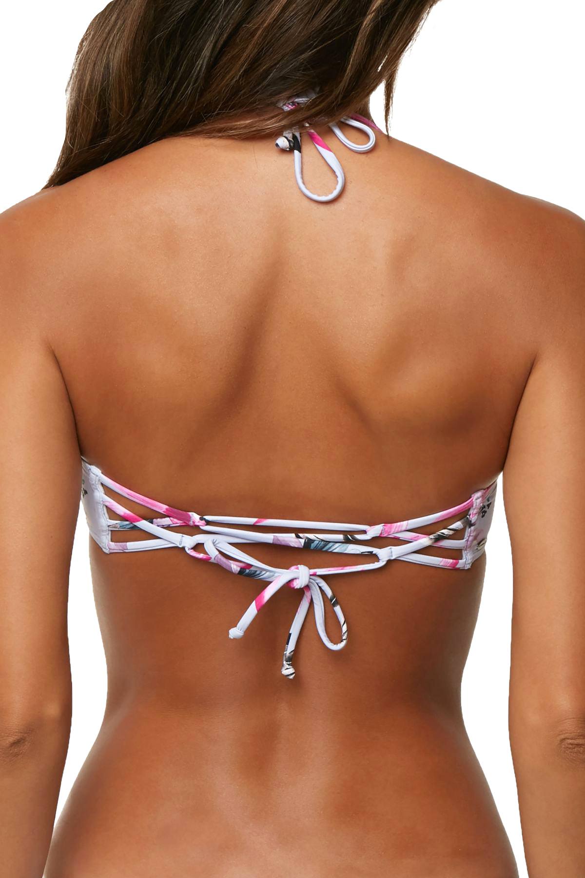 O'Neill Light Blue Sydney Printed Bandeau Bikini Top