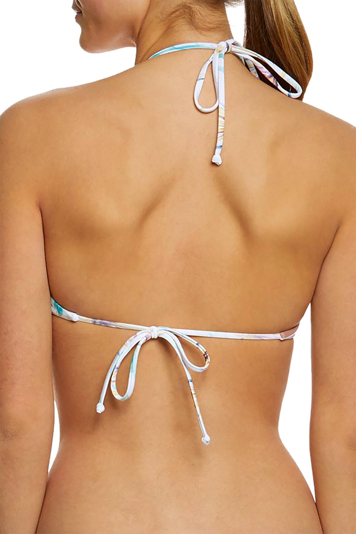 O'Neill White Floral Paradise Hi-Neck Bikini Top