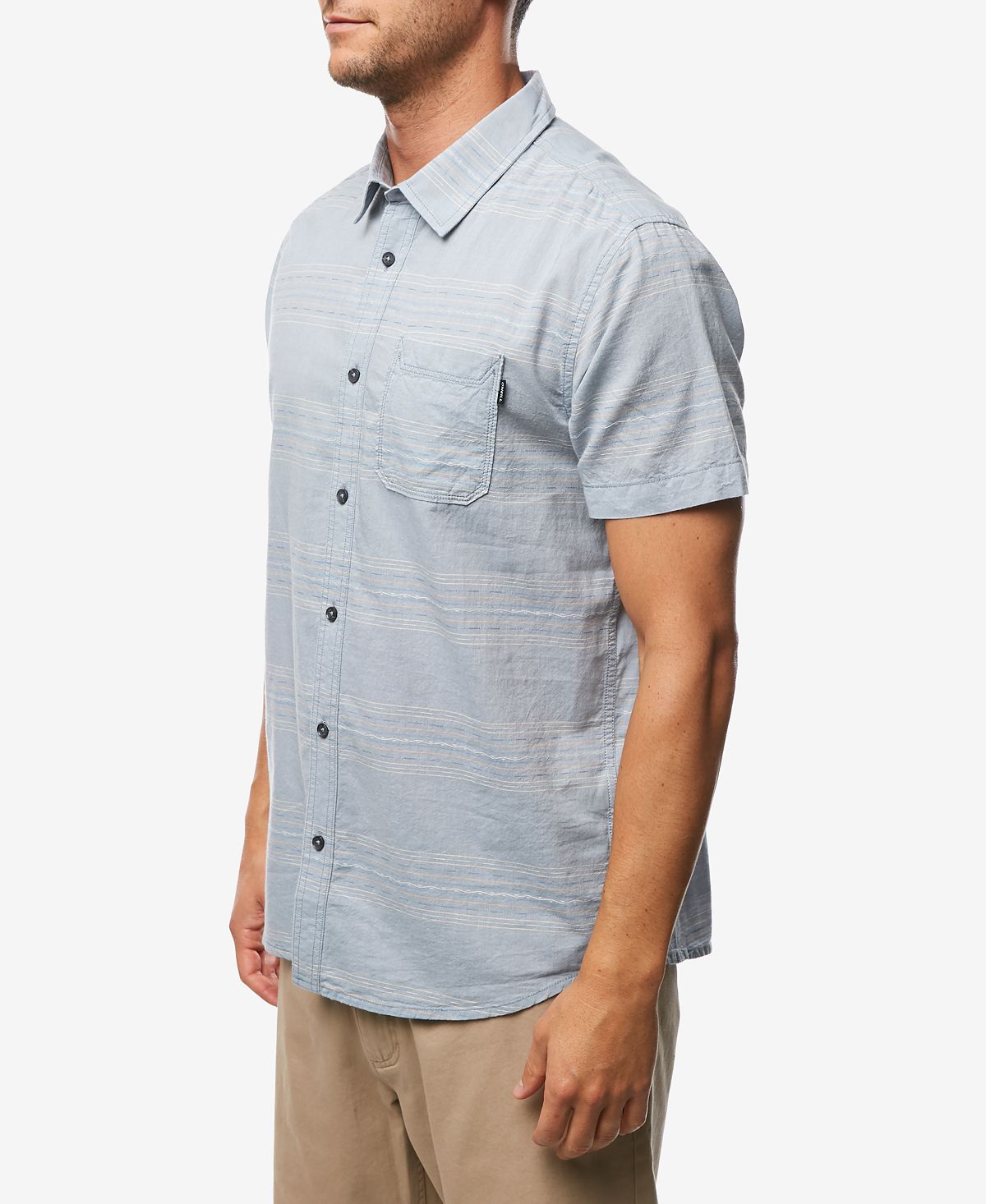 O'neill Pico Stripe Short Sleeve Light Blue