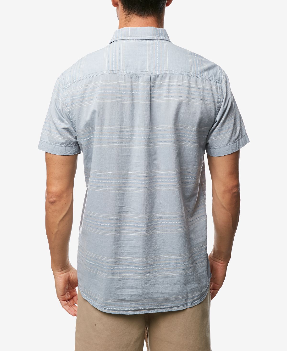 O'neill Pico Stripe Short Sleeve Light Blue