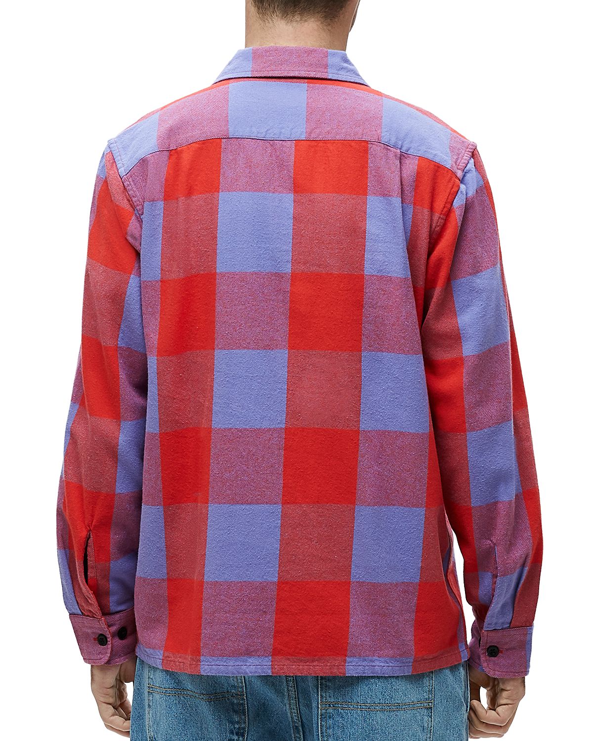 Obey Check Slim Fit Shirt Red Multi