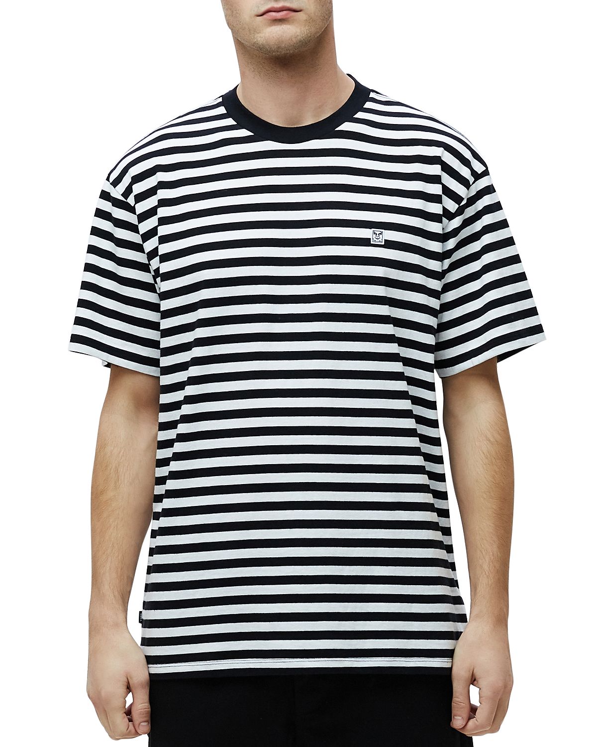 Obey Icon Box Striped Tee Black Multi