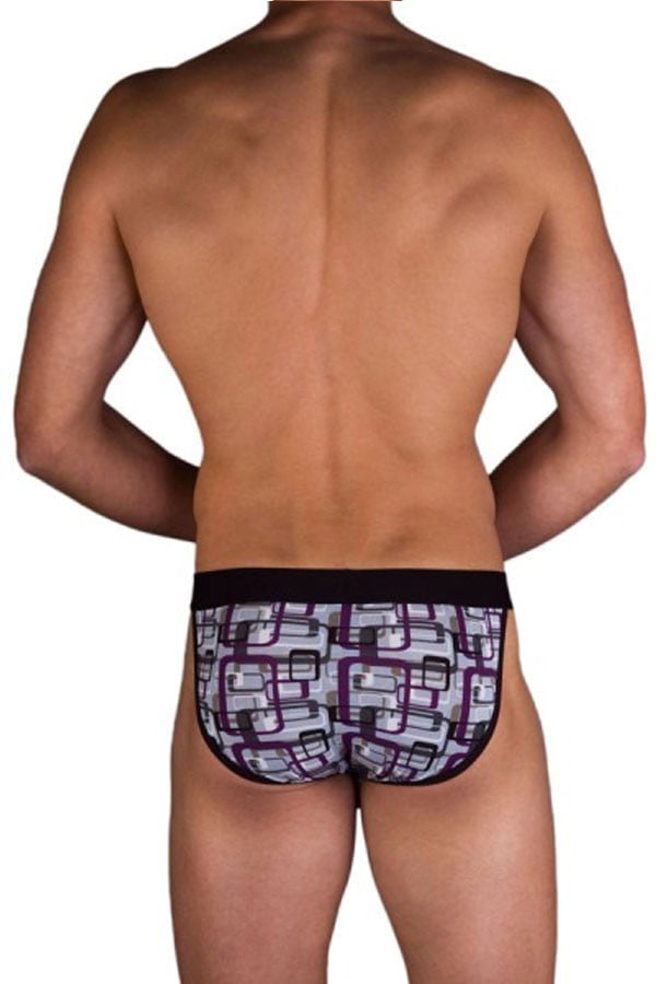 Obviously Purple Geometric Low-Rise Brief