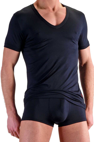 Olaf Benz Black S/S V-Neck Tee