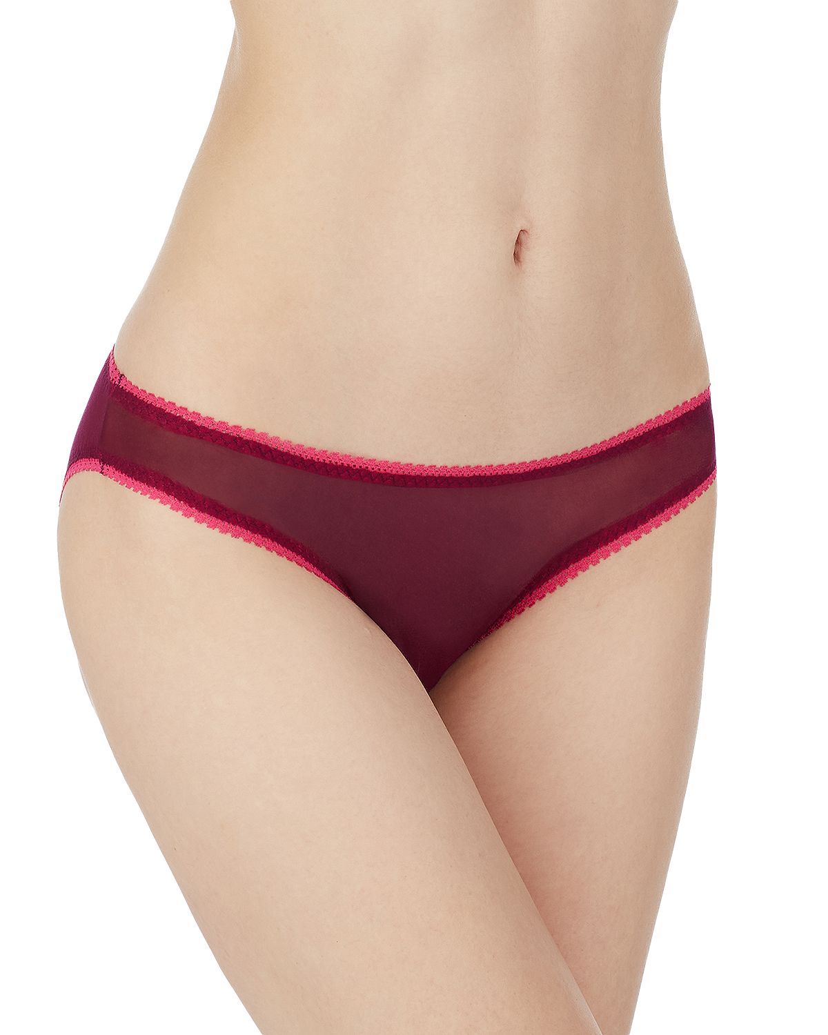 On Gossamer Mesh Hip Bikini Beetroot