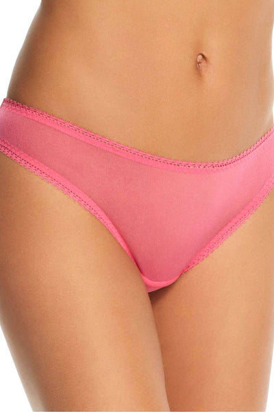 OnGossamer Cosmo Pink Hip Mesh Bikini Brief