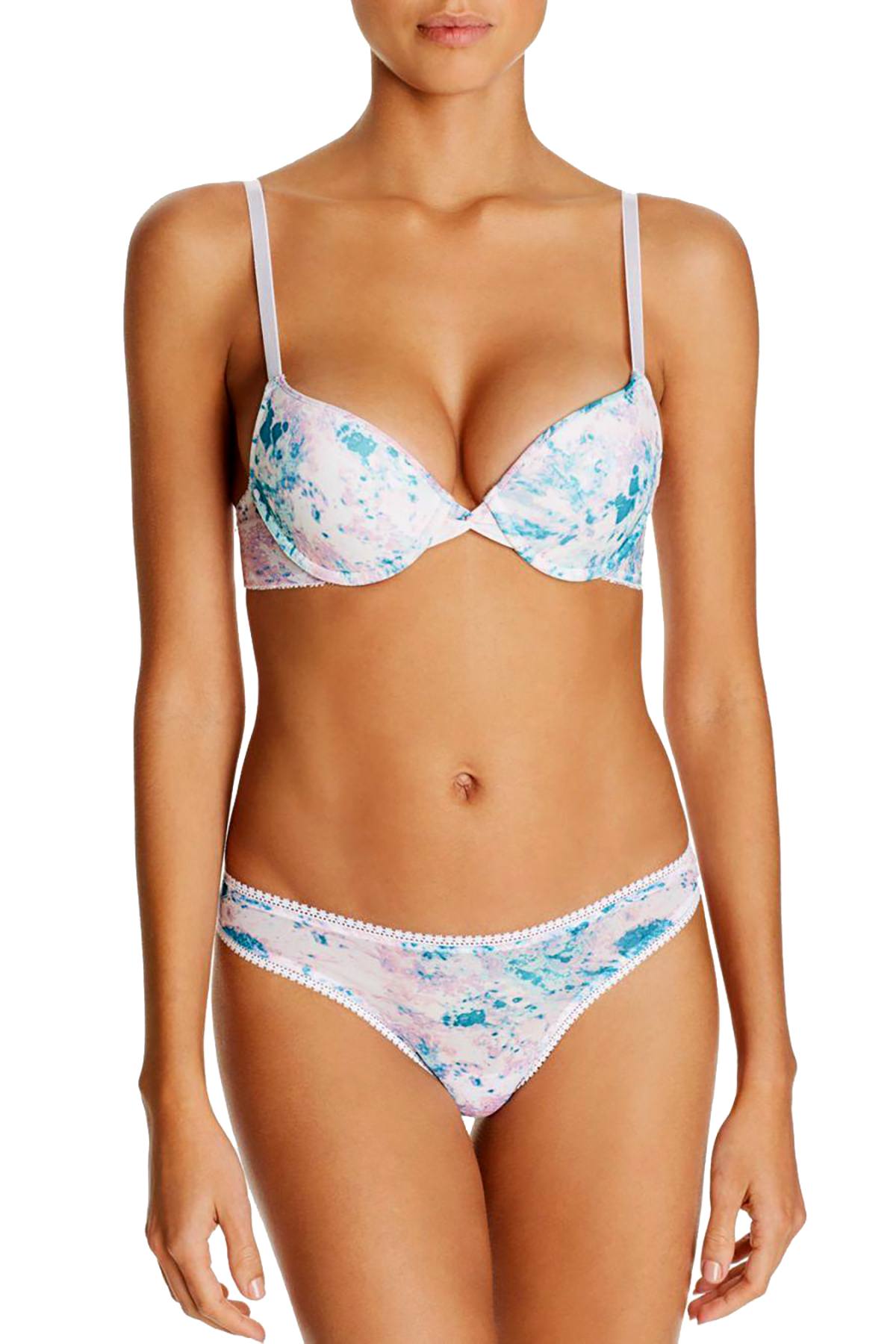 OnGossamer Marble Skies 'Triple Mesh Bump It Up' Underwire Push-Up Bra