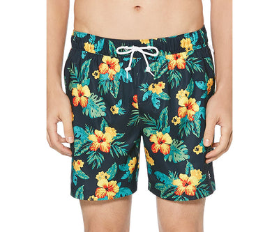 Original Penguin Floral-print Swim Shorts Dark Sapphire