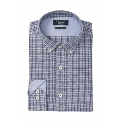 Original Penguin Heritage Slim Fit Printed Dress Shirt Dark Grey Plaid