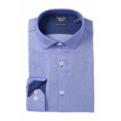 Original Penguin Lattice Heritage Slim Fit Dress Shirt Blue Dobbie