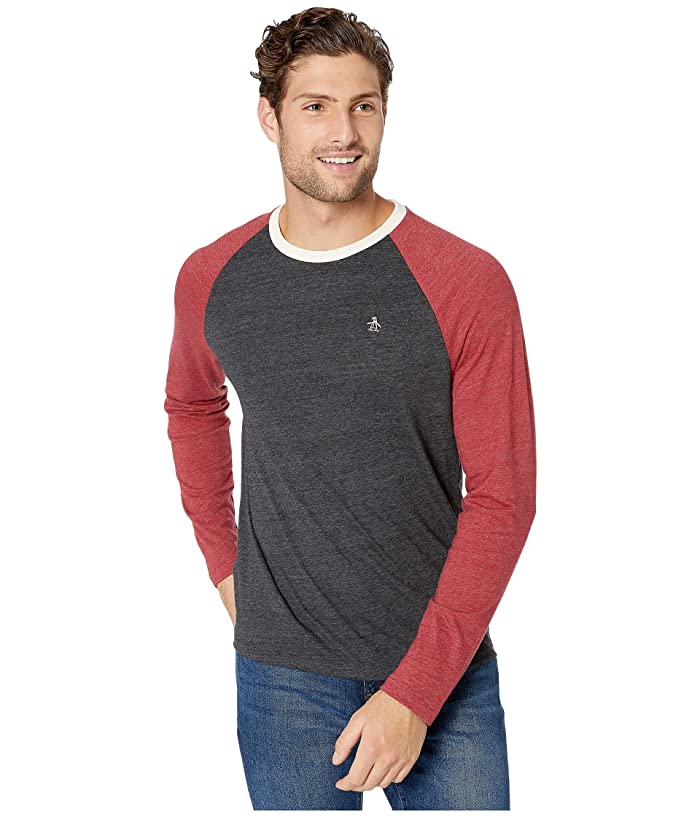 Original Penguin Long Sleeve Color Block Baseball Shirt
