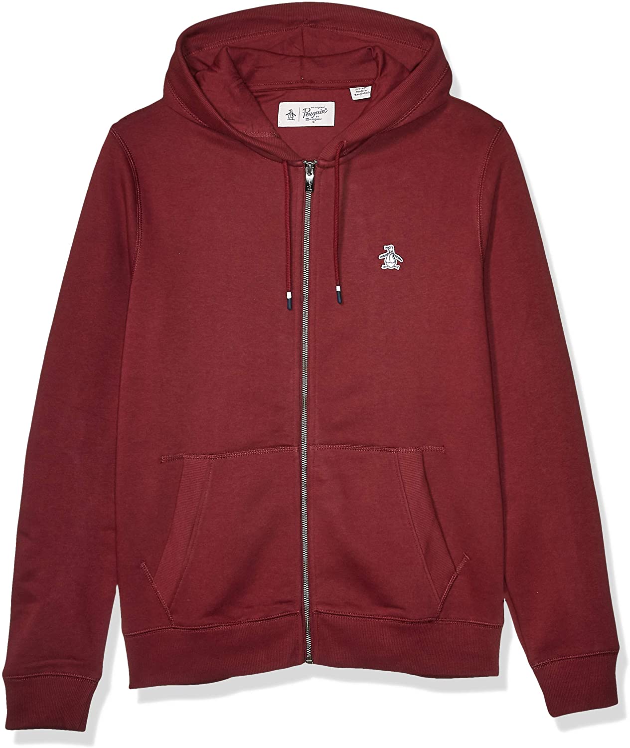 Original Penguin Men's Sticker Pete Hooded Jacket Tawny Port