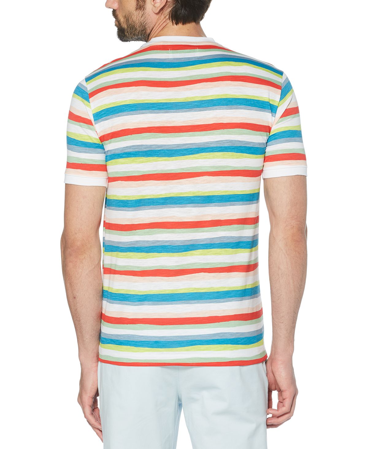 Original Penguin Painters Stripe T-shirt Bright White