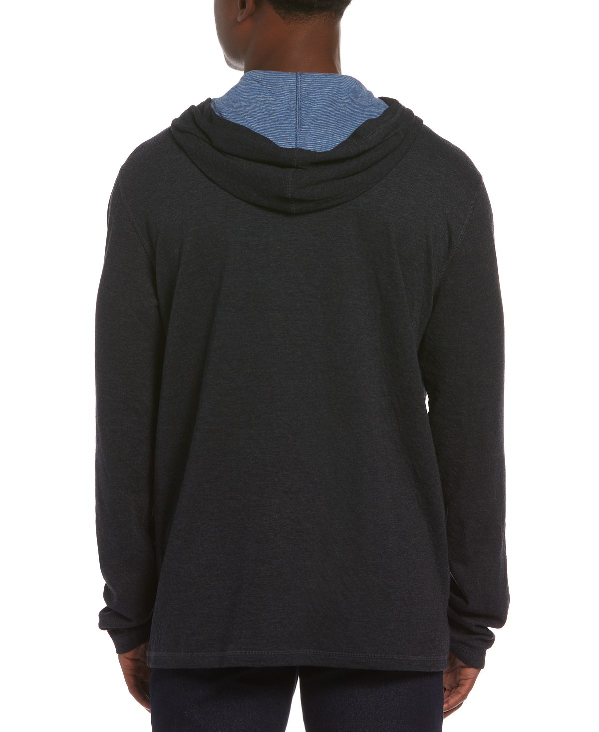 Original Penguin Reversible Knit Hooded Sweater Navy Heather