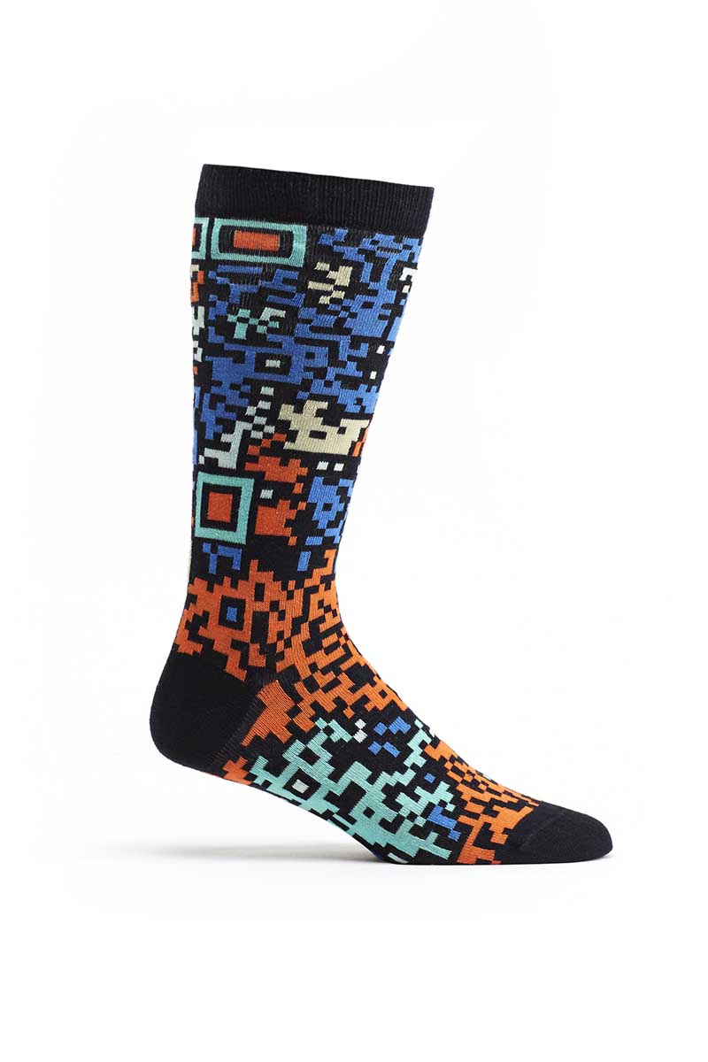 Ozone Black Camo Code Calf Sock