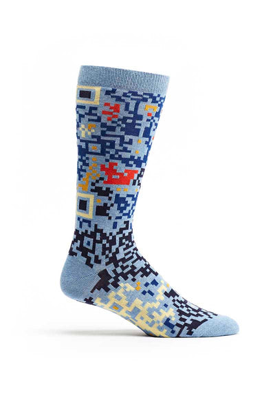 Ozone Blue Camo Code Calf Sock
