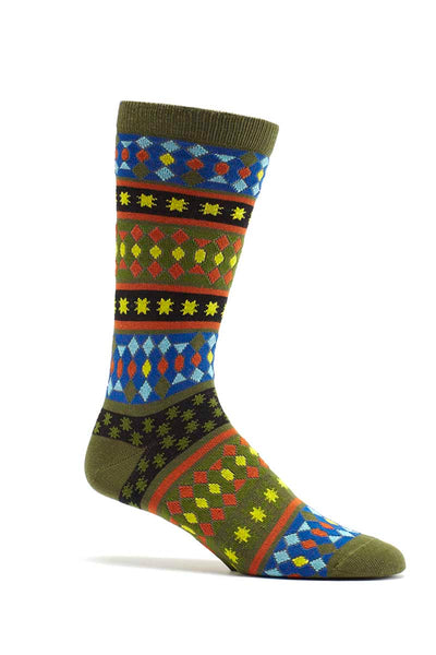 Ozone Fougere Moroccan Stars Crew Sock