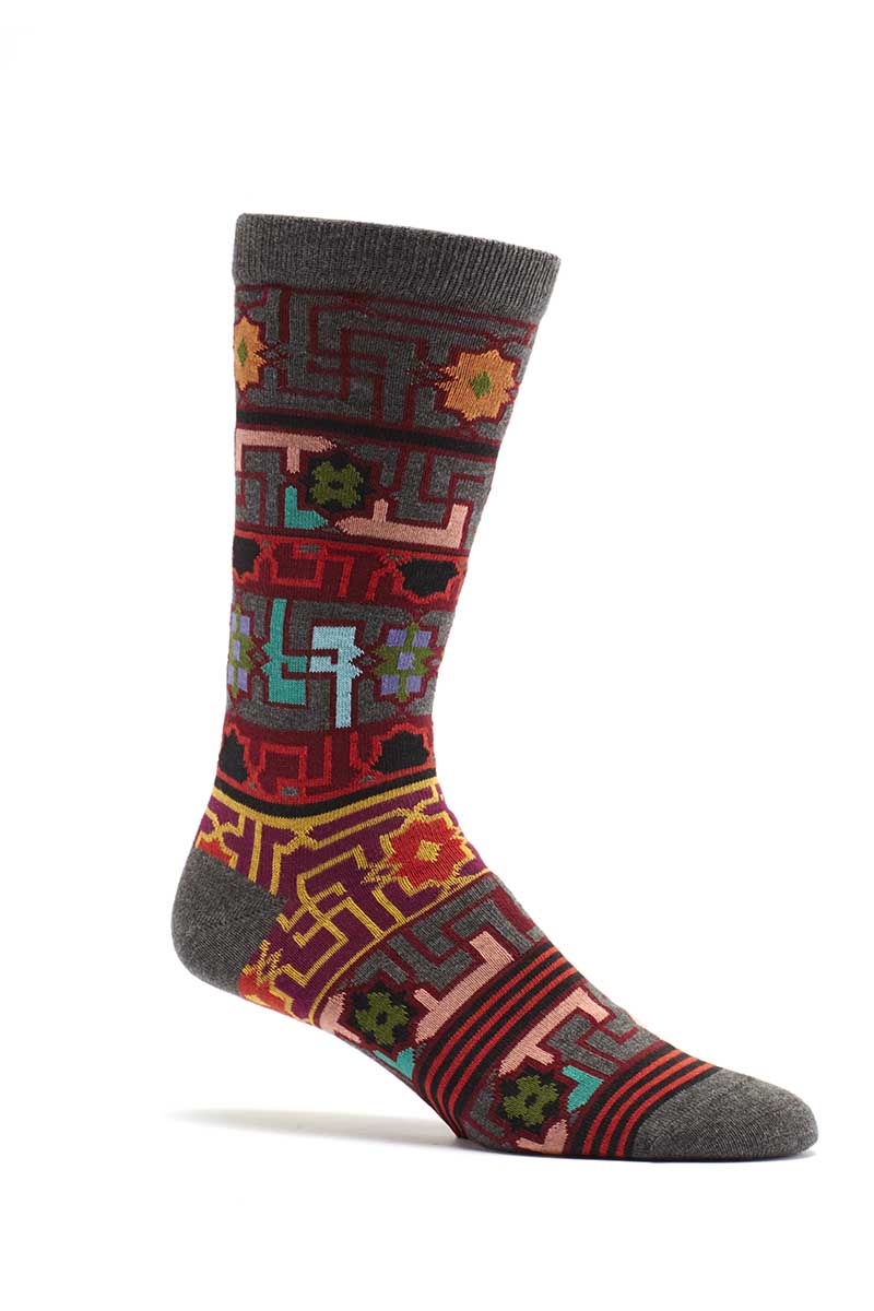 Ozone Grey Byzantine Elements Crew Sock