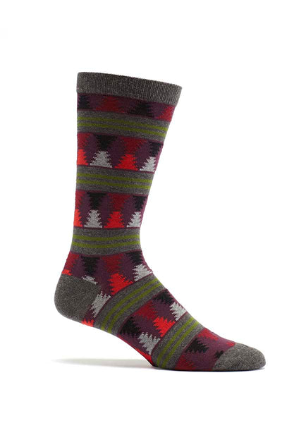 Ozone Grey Moore Stripes Crew Sock