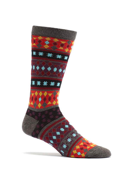Ozone Grey Moroccan Stars Crew Sock