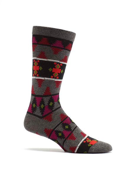 Ozone Grey Moroccan Waves Crew Sock