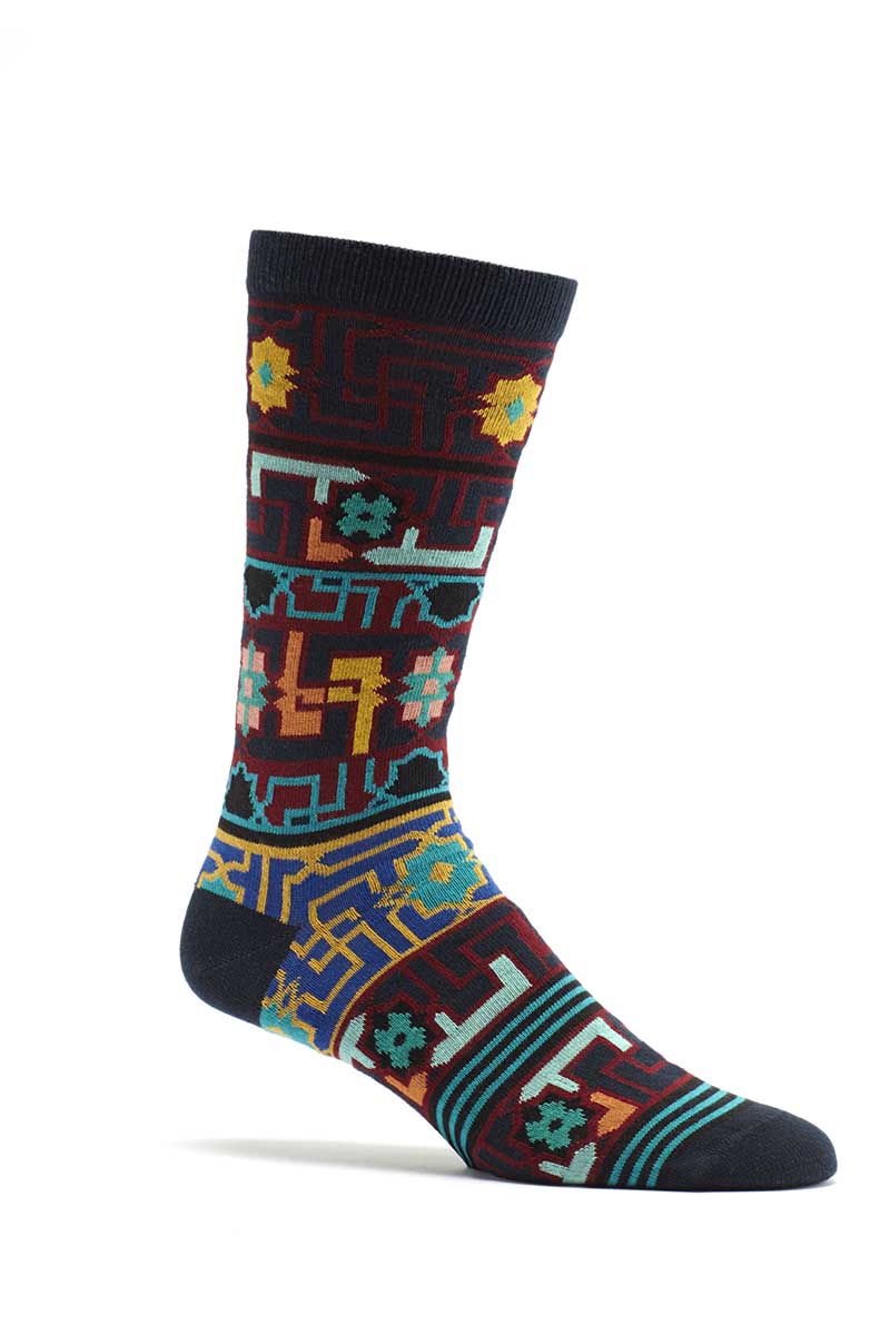 Ozone Navy Byzantine Elements Crew Sock