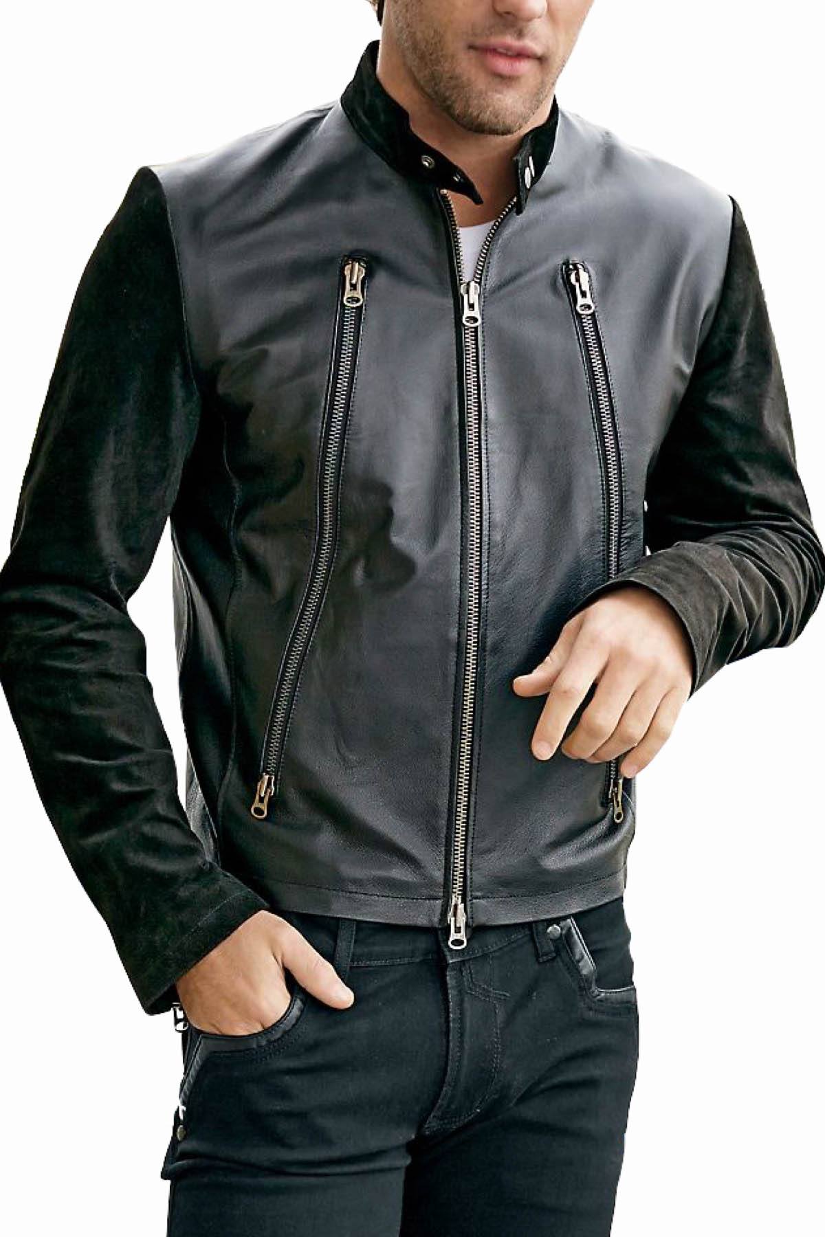 P.O.V. Black Leather/Suede Rocky Jacket