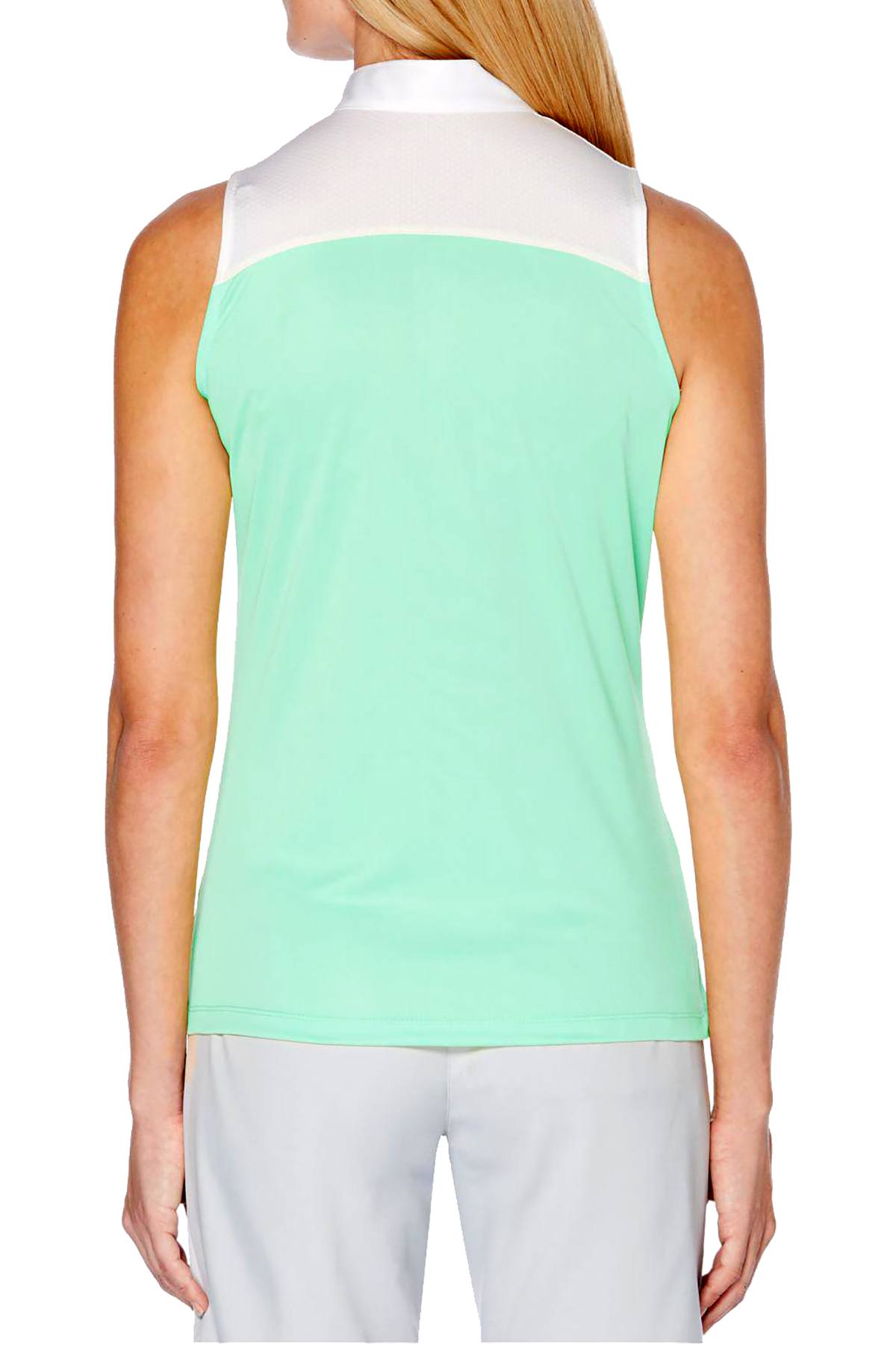 PGA TOUR Beach Glass Mock Neck Quarter Zip Sleeveless Golf Top