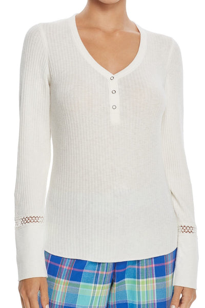 PJ Salvage Ivory Long-Sleeve Modal Ribality Top