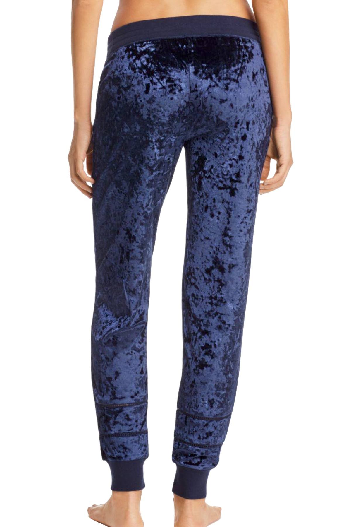 PJ Salvage Navy Crushed Velvet Jogger Pant
