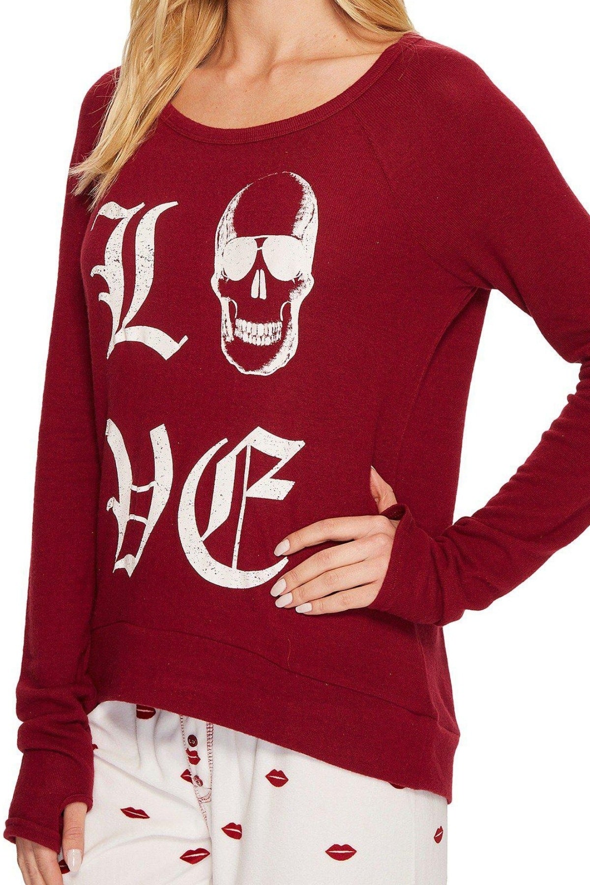 PJ Salvage Wine Love-You-To-Death Lounge Top