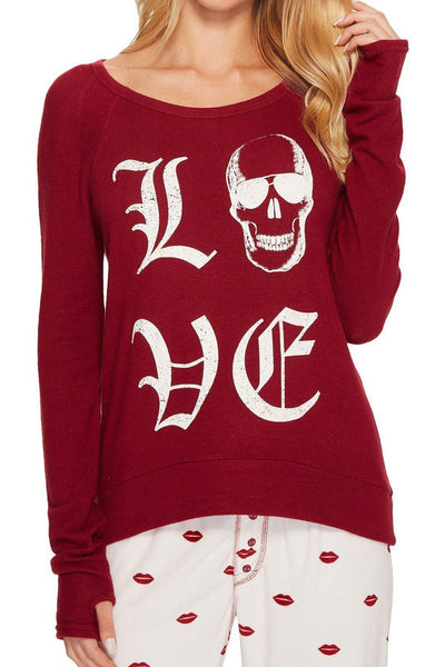 PJ Salvage Wine Love-You-To-Death Lounge Top