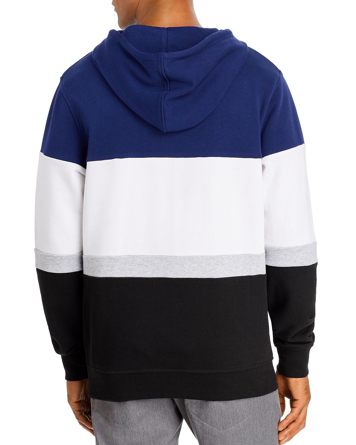 Pacific & Park Color-block Hooded Sweatshirt Navy