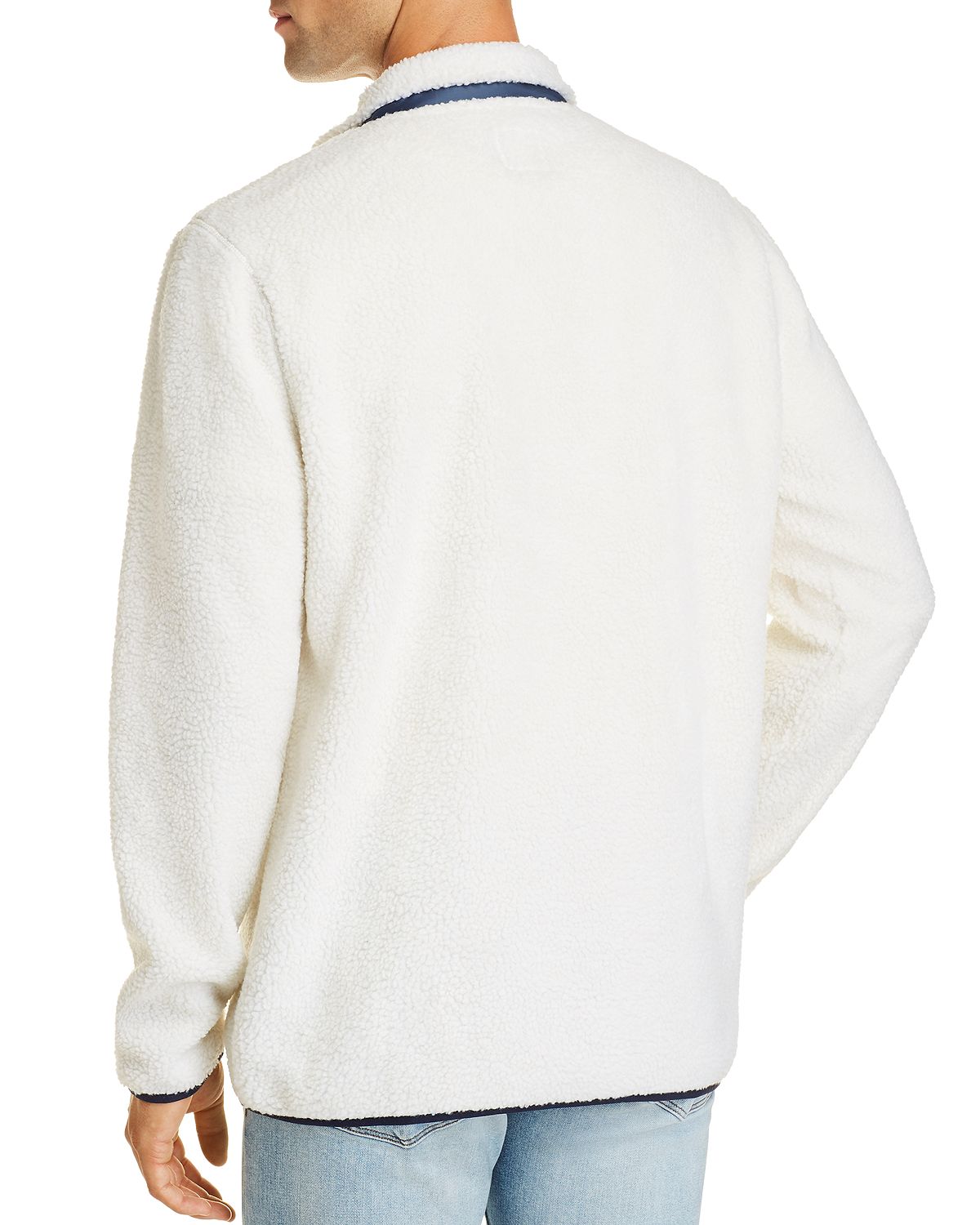 Pacific & Park Sherpa Fleece Jacket Ivory/Navy