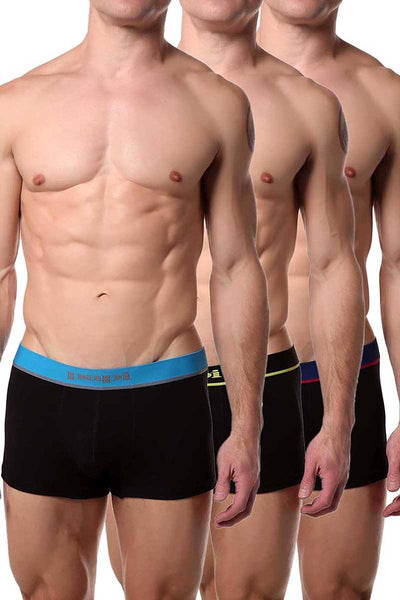 Papi Black/Blue/Multi Brazilian Trunk 3-Pack