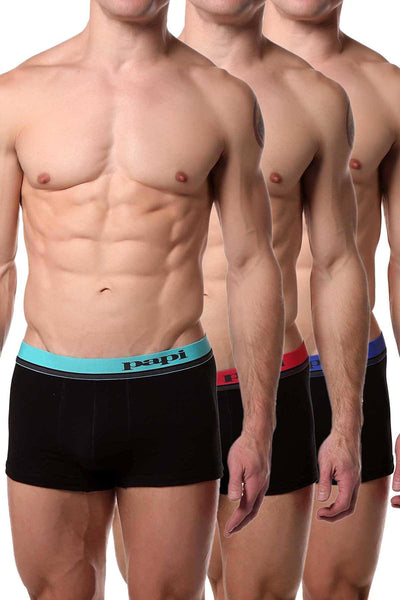 Papi Black/Multi Brazilian Trunk 3-Pack