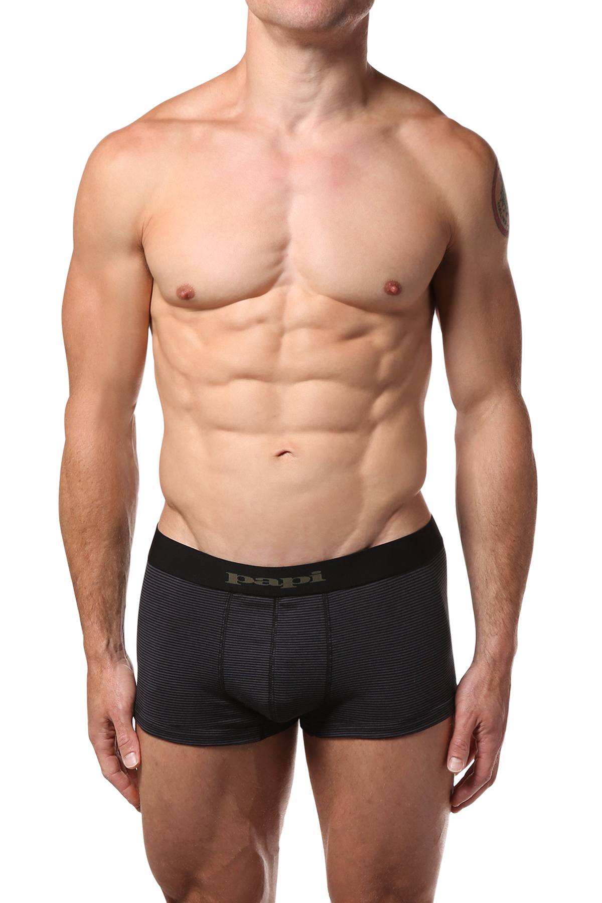 Papi Olive/Black/Stripe Brazilian Trunk 3-Pack