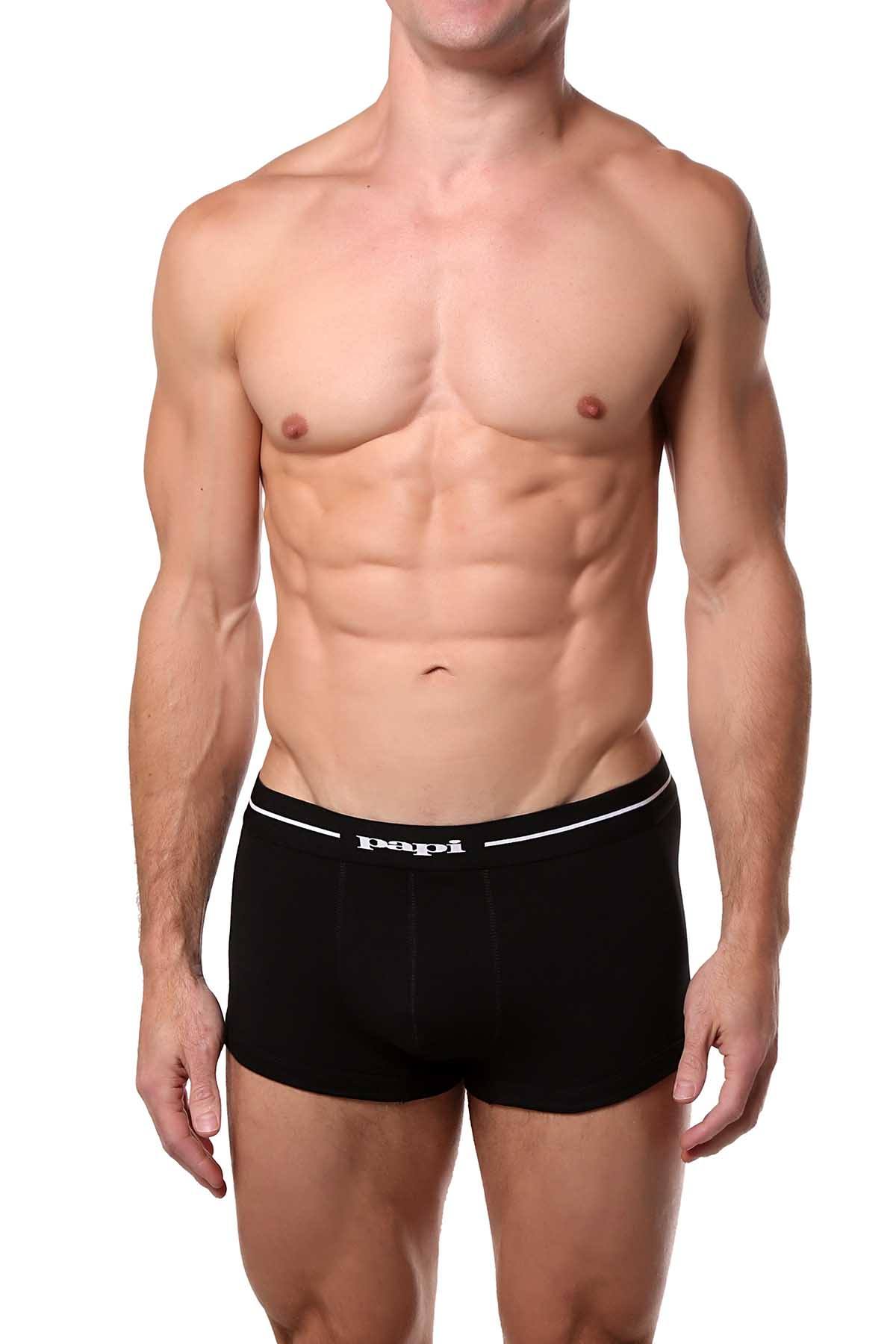 Papi Turquoise/Black/White Solid/Striped Brazilian Trunk 3-Pack