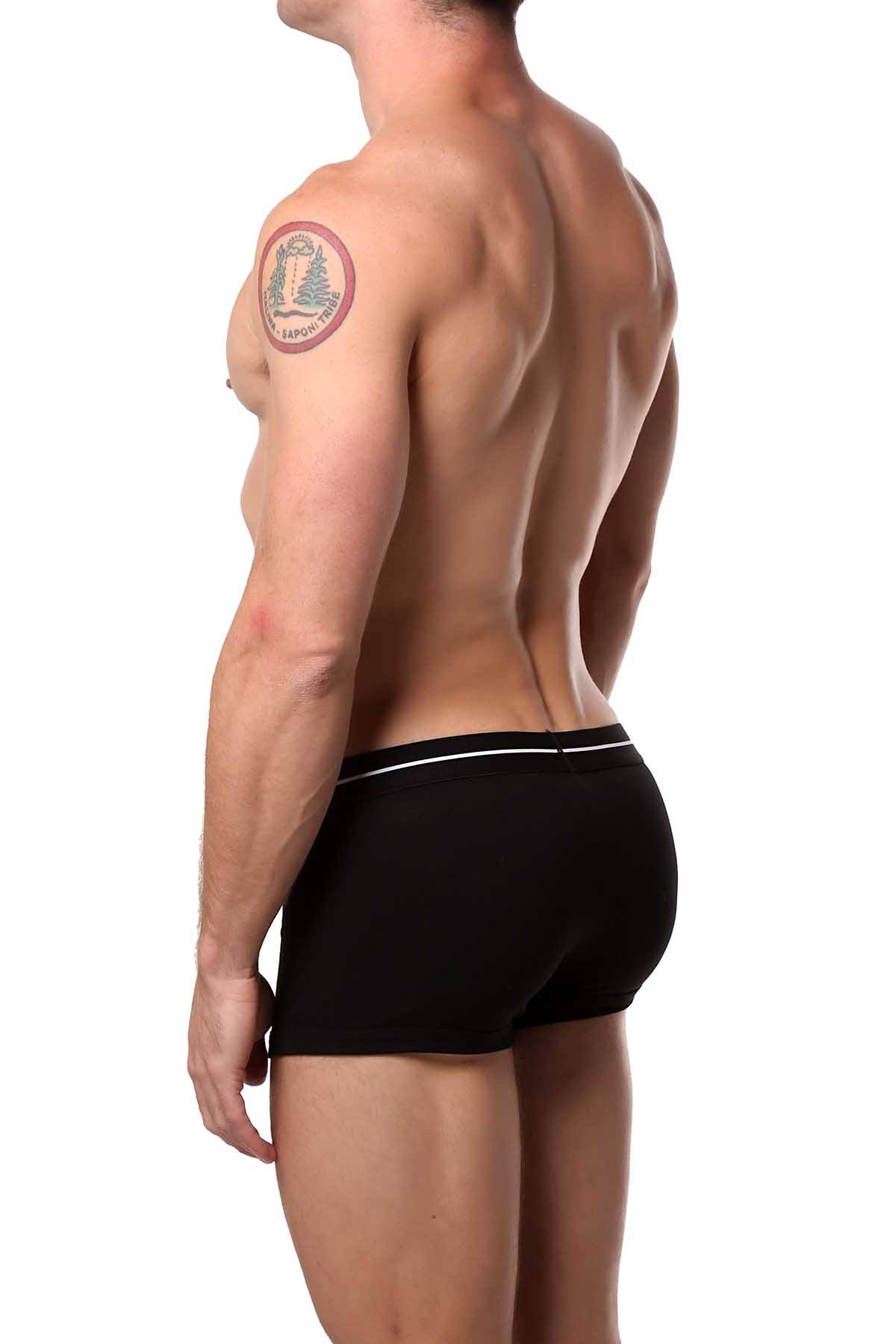 Papi Turquoise/Black/White Solid/Striped Brazilian Trunk 3-Pack