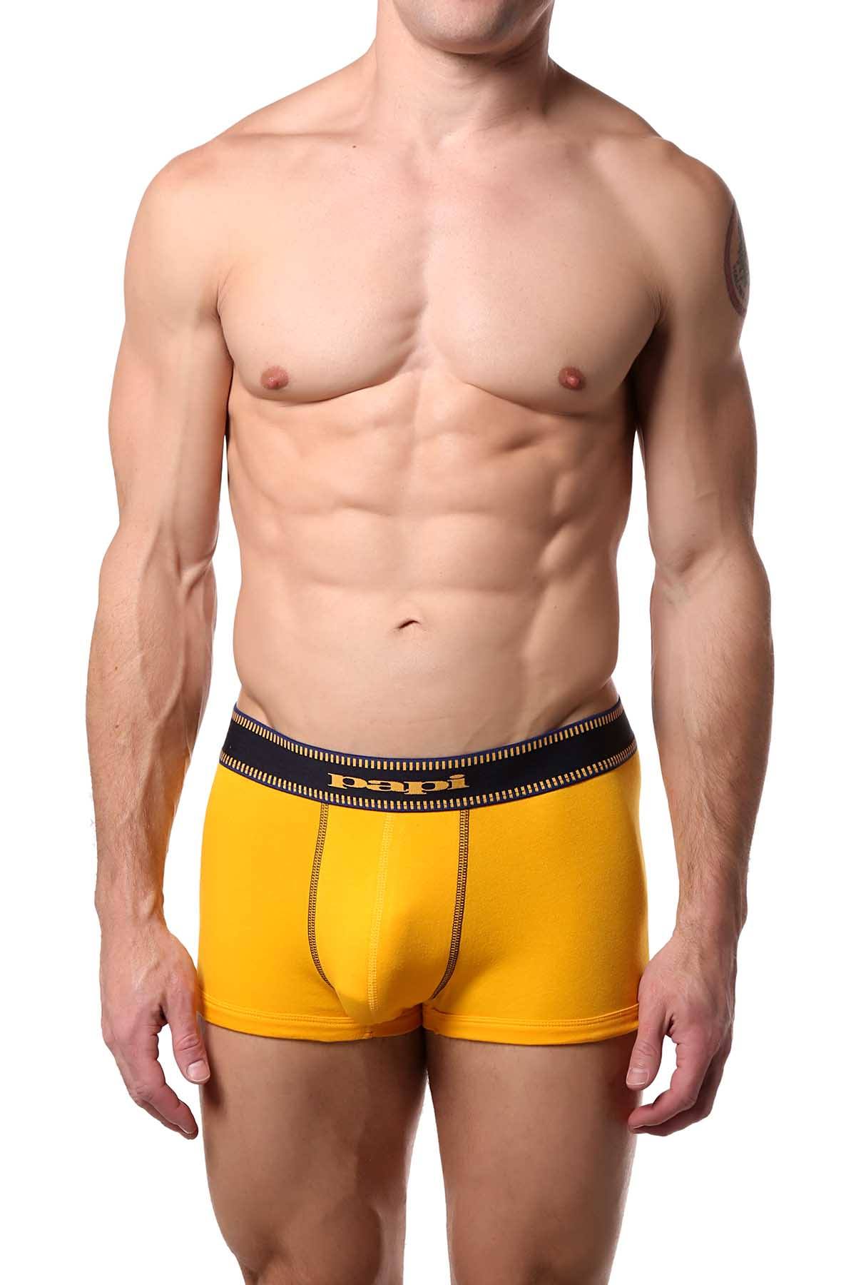 Papi Yellow/Navy Film-Strip Brazilian Trunk 3-Pack