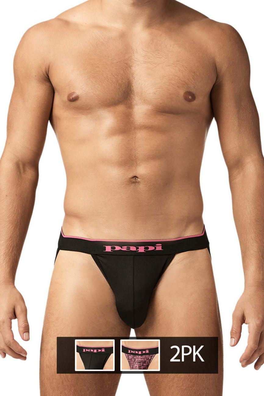 Underwear: Papi UMPA108 2PK Microflex Performance Jockstrap