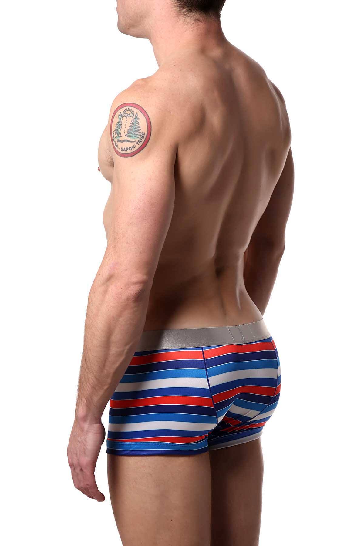 Parke & Ronen American Drexel-Stripe Printed Low-Rise Trunk