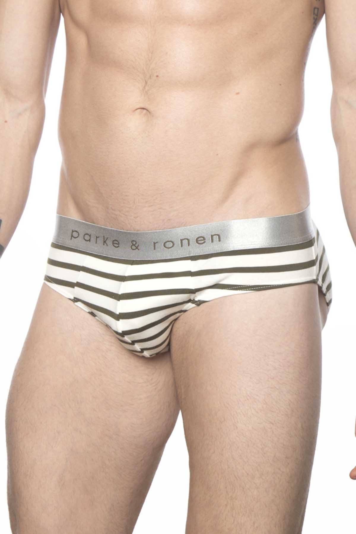 Parke and Ronen Army-Stripe Yarn-Dye Low-Rise Brief