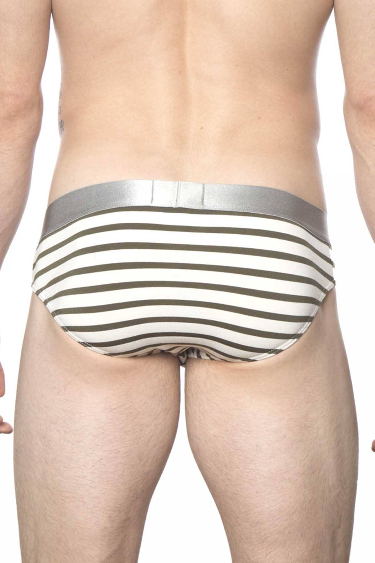 Parke and Ronen Army-Stripe Yarn-Dye Low-Rise Brief