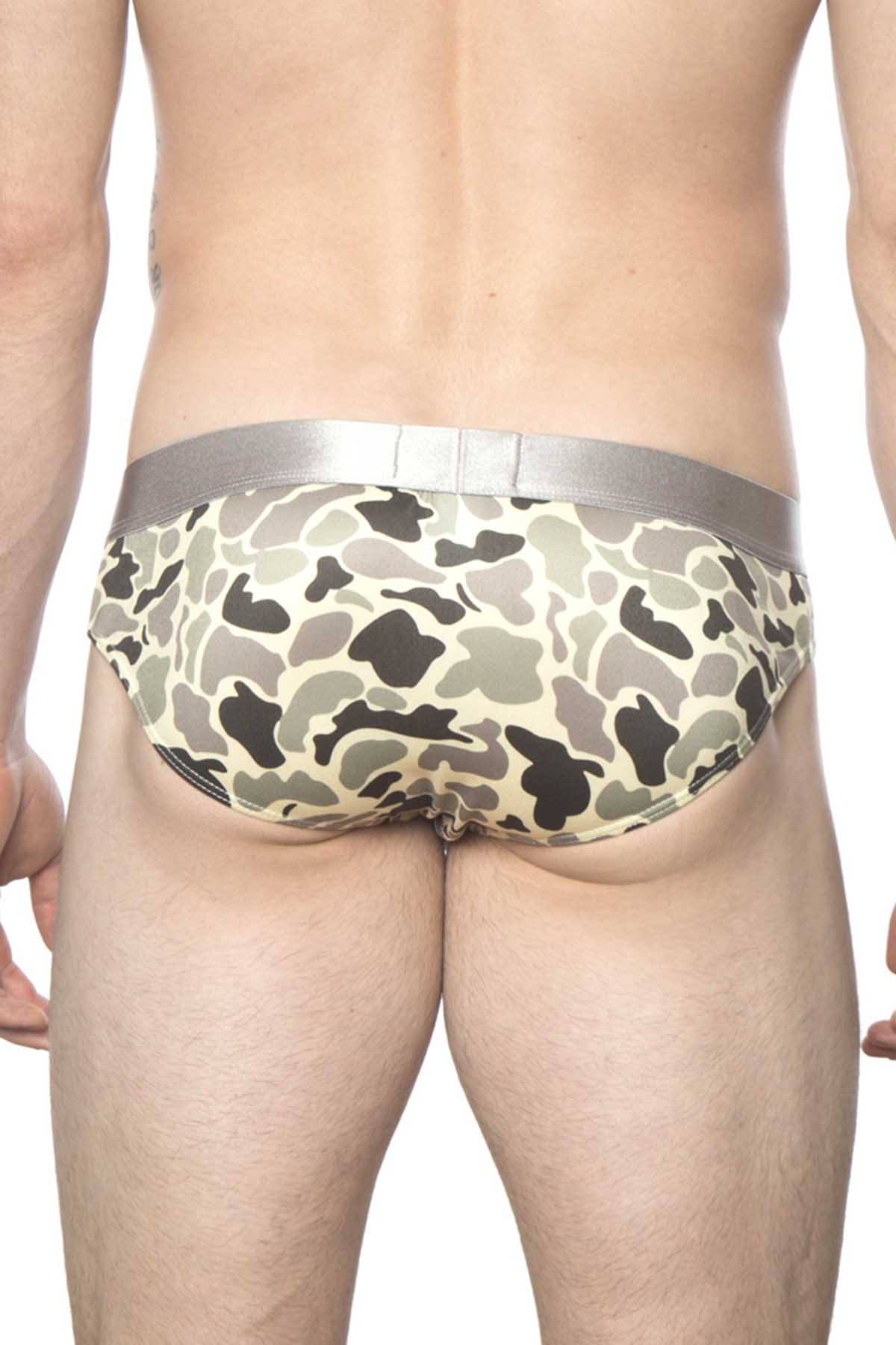 Parke and Ronen Khaki/Green Camo Brief