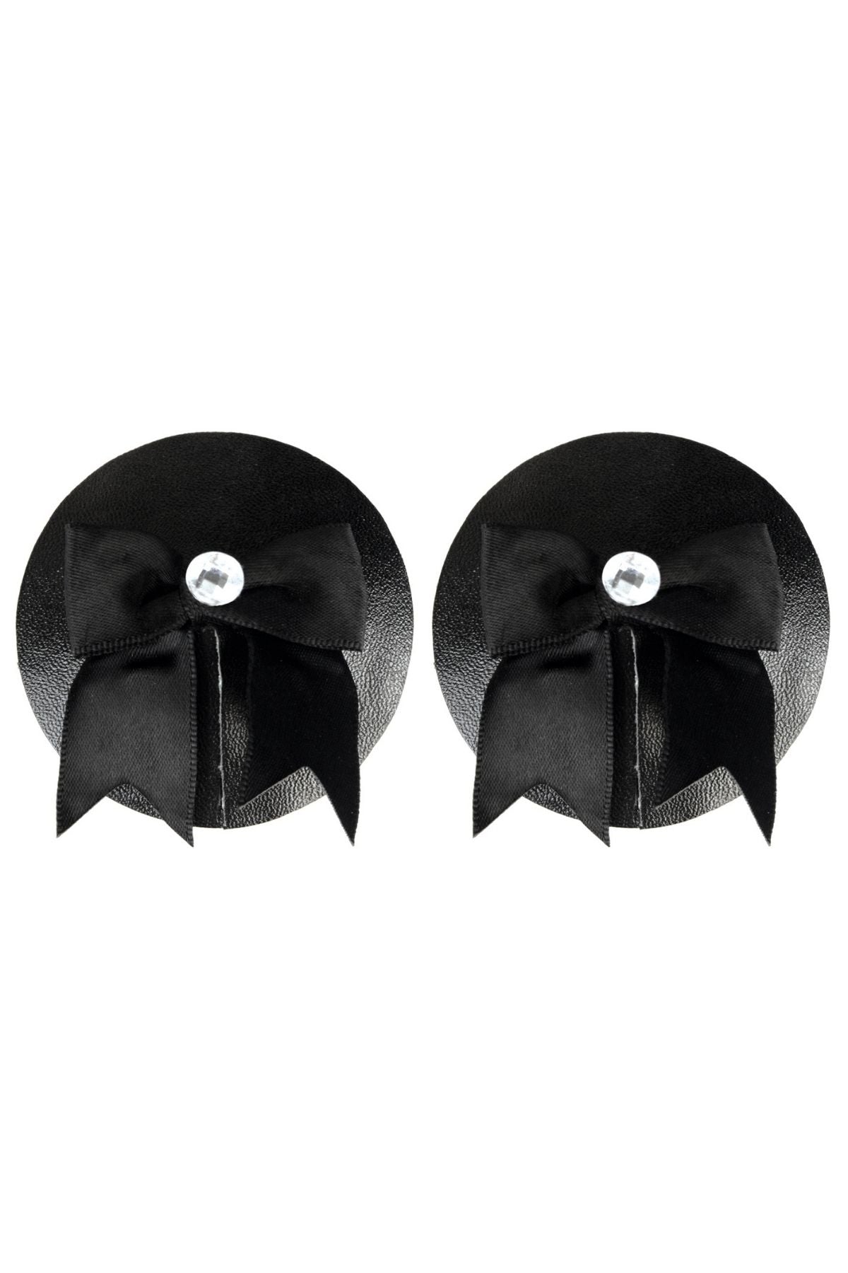 Peekaboos Black Patent Leather With Bow Pasties