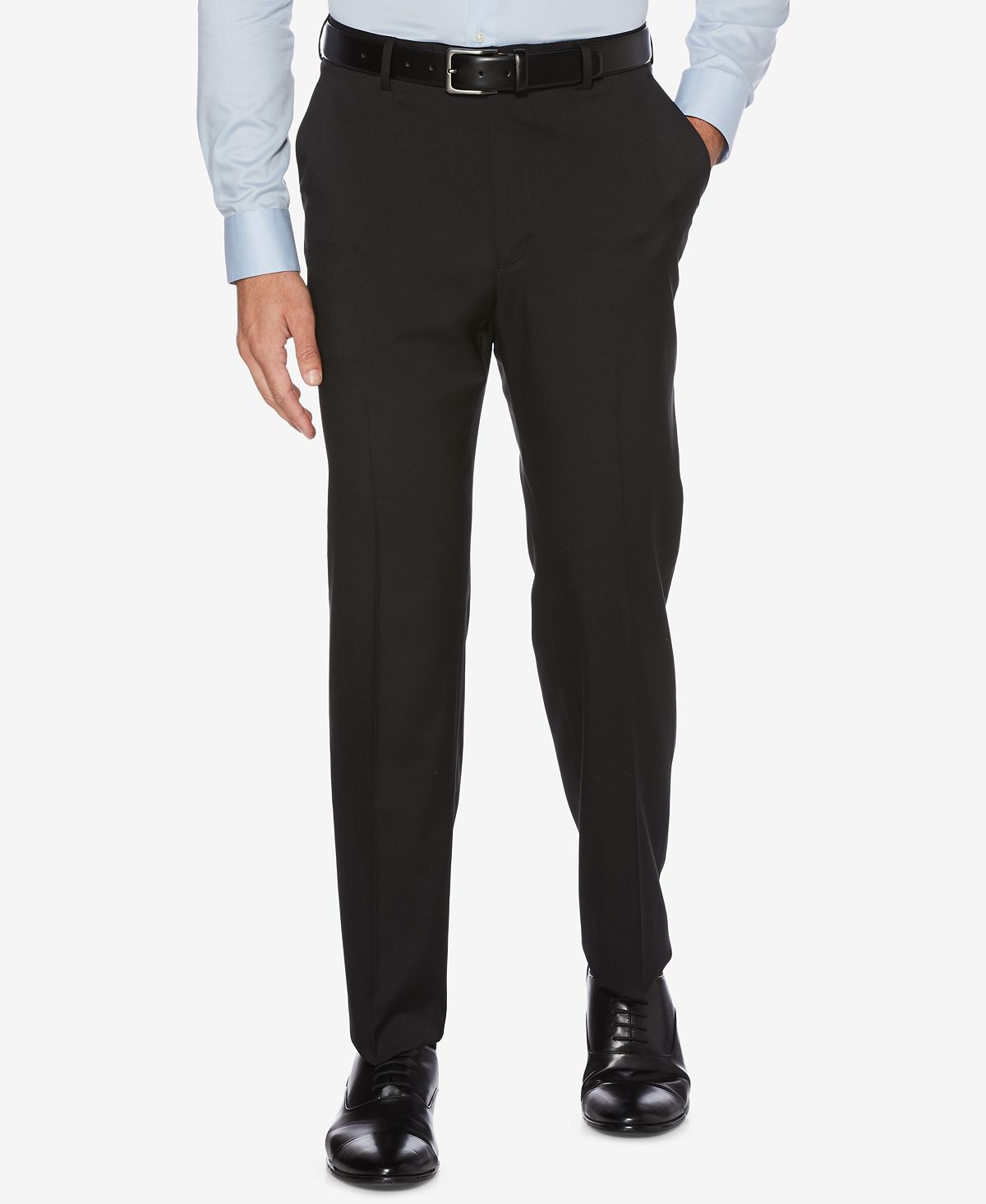 Perry Ellis Closeout! Portfolio Classic-fit Stretch Crosshatch Dress Pants Black