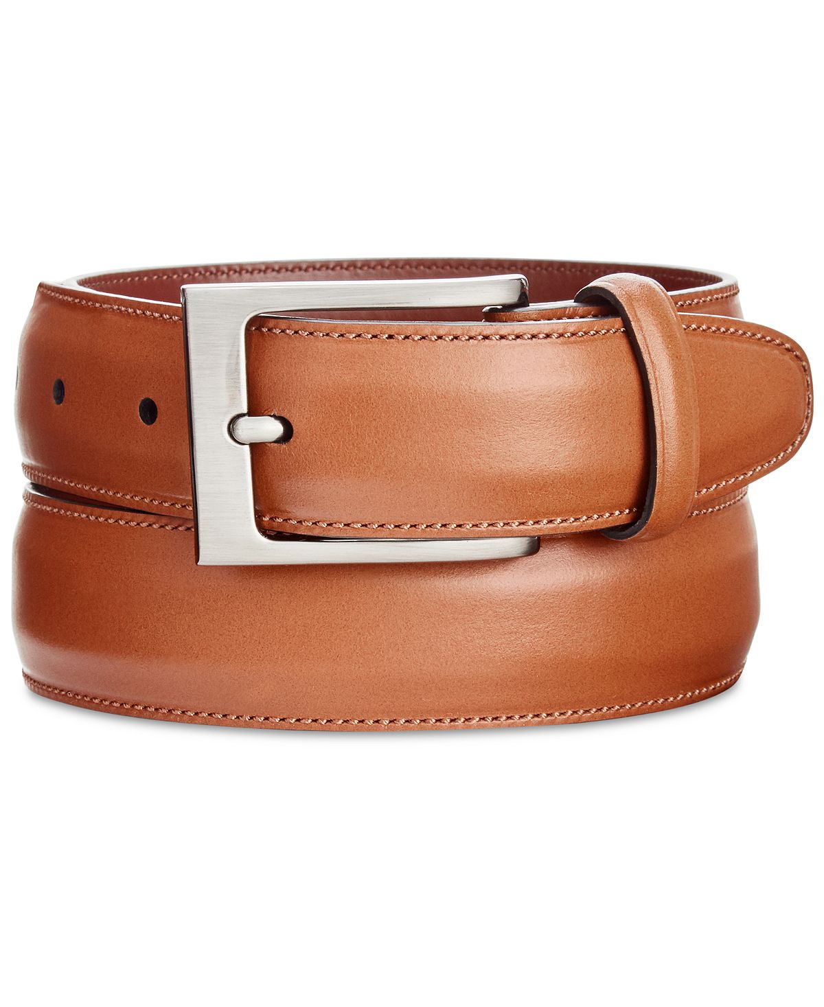 Perry Ellis Portfolio Full-grain Leather Belt Rustcopper