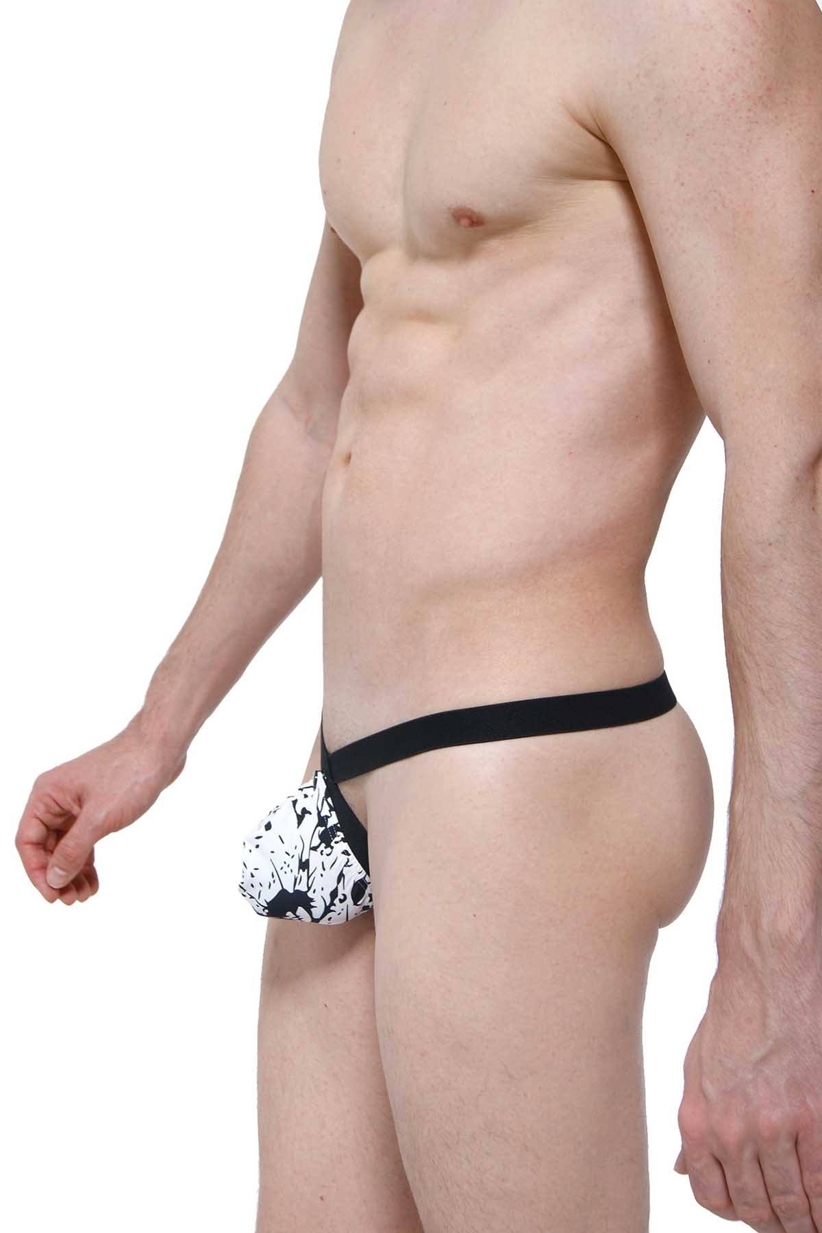 PetitQ White/Black Printed 4-in-1 Thong